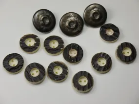 13 Stück Trachtenknöpfe Kunststoff Knöpfe Zierknöpfe d=17 mm/21 mm TK-V-44