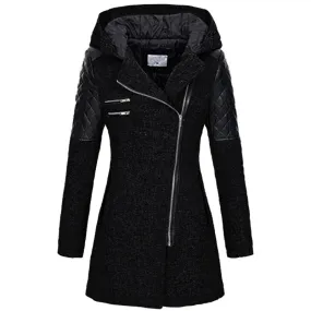 Heidi-Mode | Halblange Jacke Mit Schrägem Reißverschluss