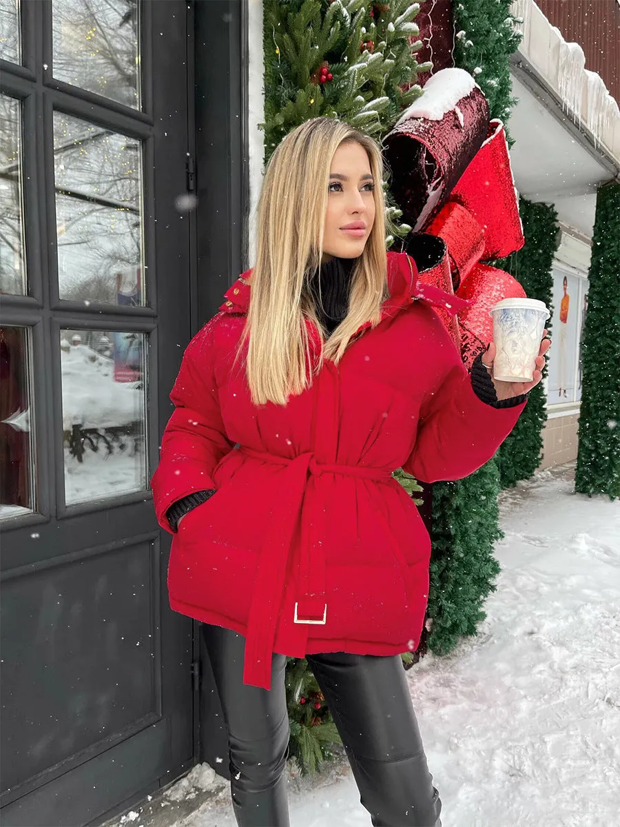 Heidi Mode | Trendiger Winter Kapuzen Baumwolljacke