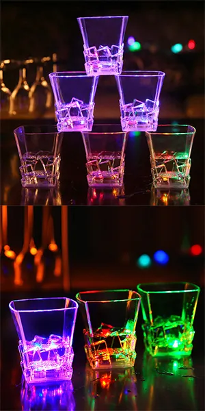 Kreative LED Sensor Licht Whiskyglas