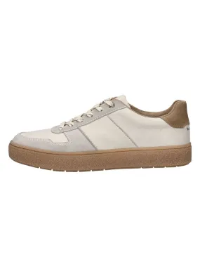 Leder-Sneakers in Creme