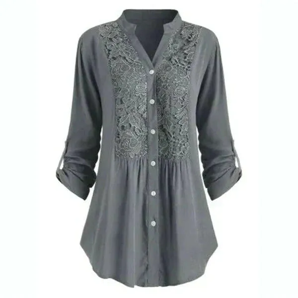 Lässige Bluse mit langen Ärmeln