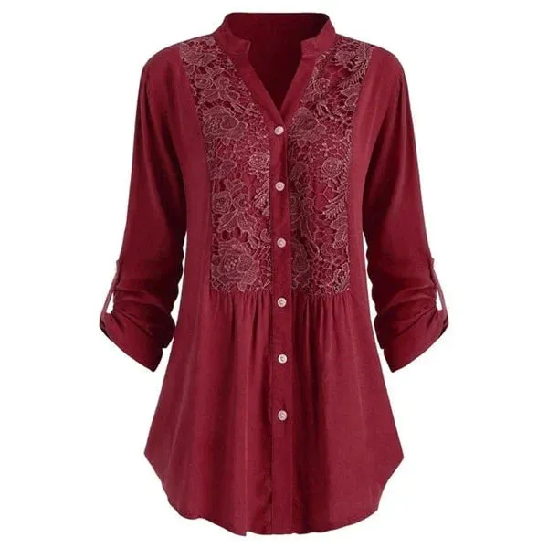 Lässige Bluse mit langen Ärmeln