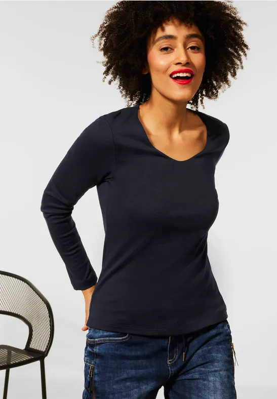 Street One Basic Langarmshirt  - Style PALMIRA