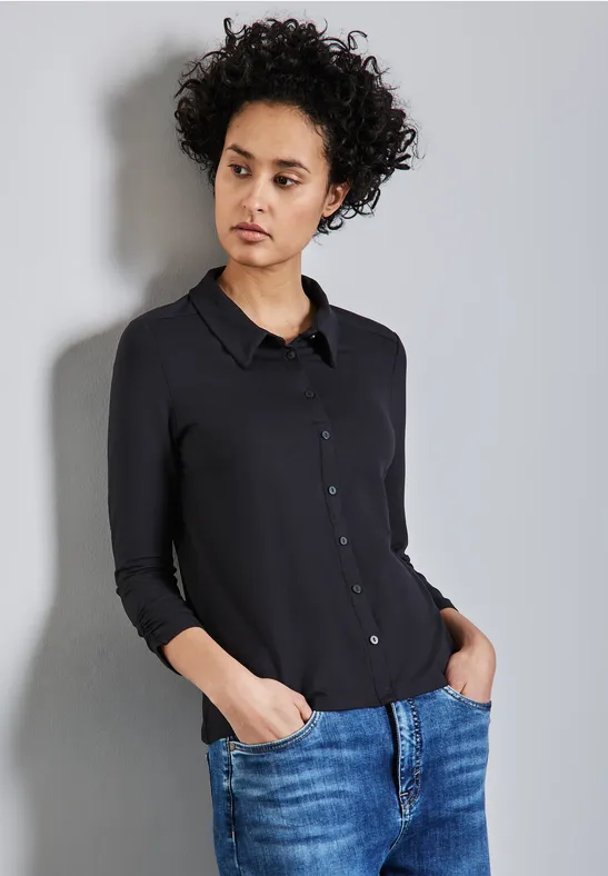 Street One Jersey-Shirt im Blusen-Look 